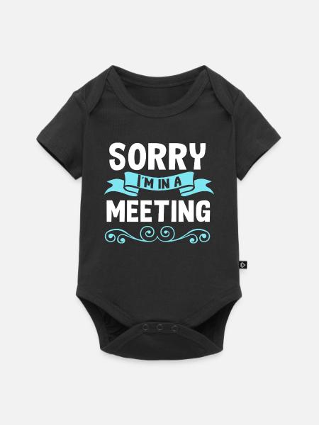Remote Homeoffice - Baby Premium Kurzarmbody - Schwarz