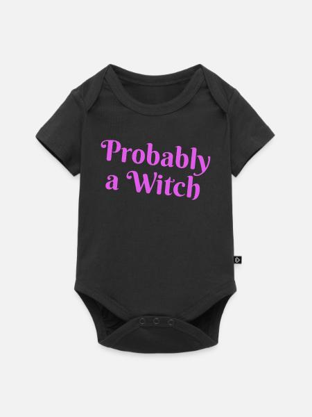 Probably Witch - Baby Premium Kurzarmbody - Schwarz