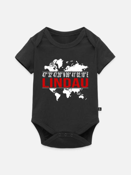 Lindau - Baby Premium Kurzarmbody - Schwarz
