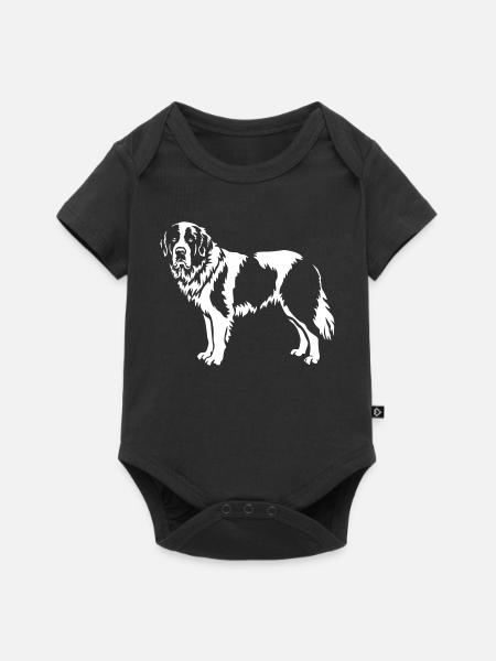 Landseer "Black Edition" - Baby Premium Kurzarmbody - Schwarz