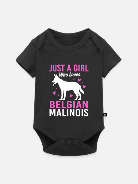 Belgischer Malinois - Baby Premium Kurzarmbody - Schwarz