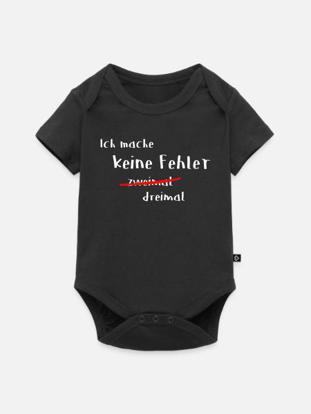 Keine Fehler 2 mal - Baby Premium Kurzarmbody - Schwarz