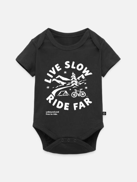 Live slow - Baby Premium Kurzarmbody - Schwarz