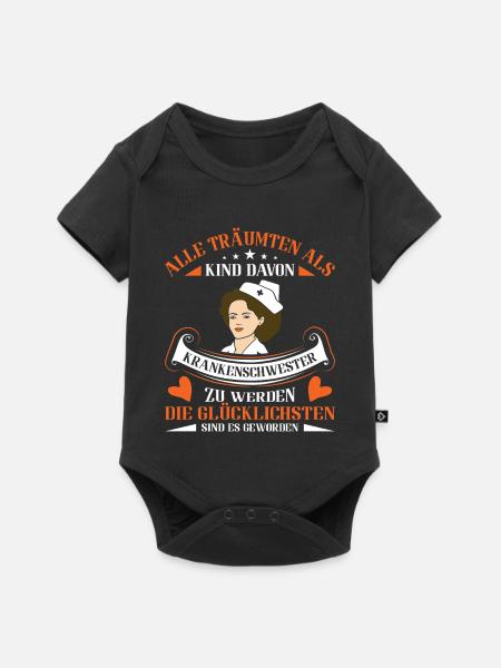 Krankenschwester Krankenpfleger - Baby Premium Kurzarmbody - Schwarz