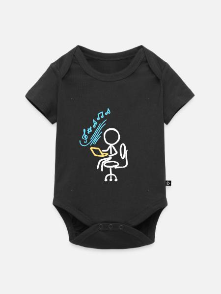 Der Klang des Fokus - Baby Premium Kurzarmbody - Schwarz