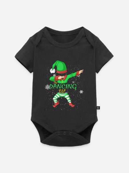 Die Dancing Elf Weihnachts-Matching-Familiengruppe - Baby Premium Kurzarmbody - Schwarz
