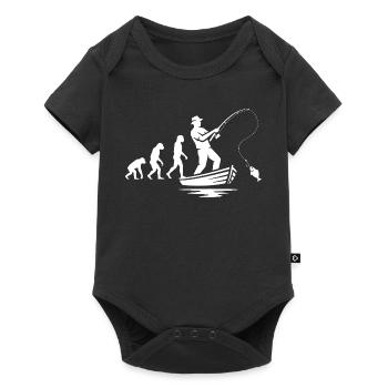 Entwicklung des Fischers - Baby Premium Kurzarmbody - Schwarz - Vorne