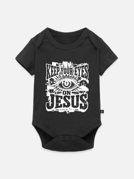 Christentum Jesus Spruch Geschenk - Baby Premium Kurzarmbody - Schwarz