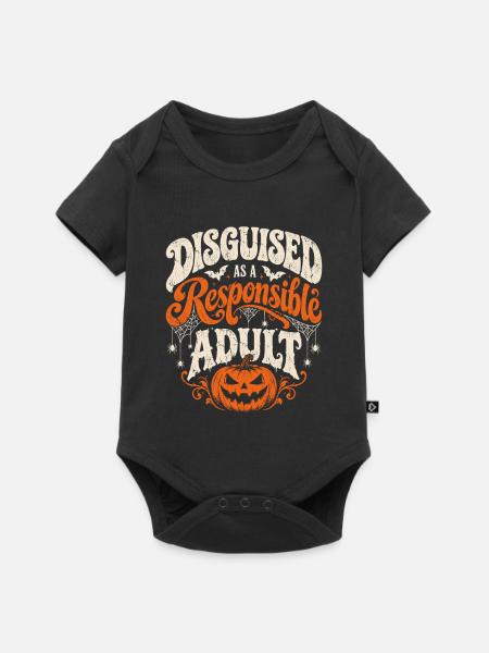 Verkleidet als verantwortlicher Erwachsener - Baby Premium Kurzarmbody - Schwarz