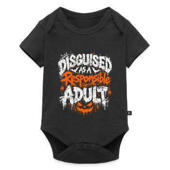 Disclosed as a Responsible Adult - Baby Premium Kurzarmbody - Schwarz - Vorne