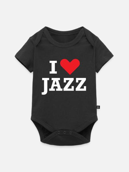Ich liebe Jazz - Baby Premium Kurzarmbody - Schwarz