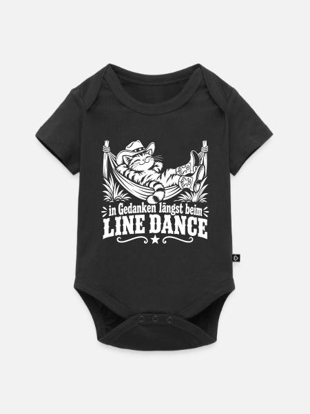 Gedanken beim Line Dance - Baby Premium Kurzarmbody - Schwarz