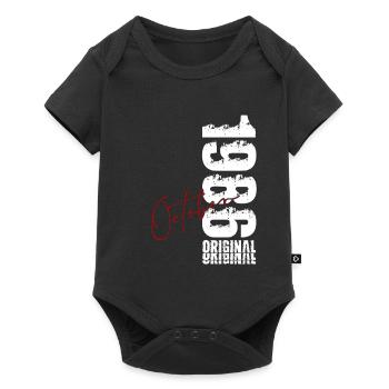 40. Geburtstag Geschenk Mann Original Oktober 1986 - Baby Premium Kurzarmbody - Schwarz - Vorne