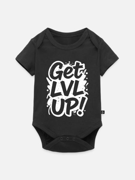 Erhöhe das Level - Baby Premium Kurzarmbody - Schwarz
