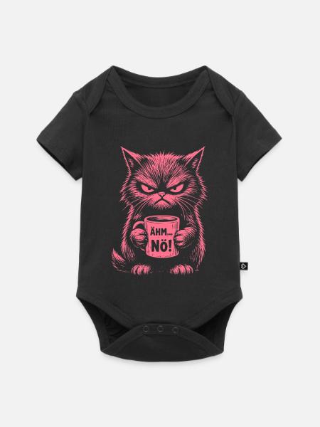 Ähm Nö Katze - Baby Premium Kurzarmbody - Schwarz