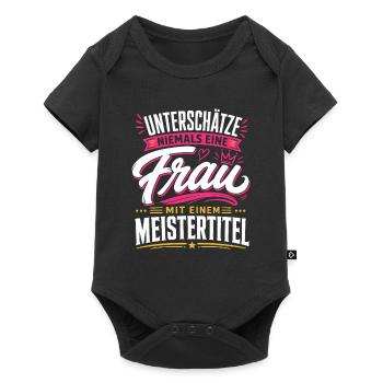 Keine Frau mit Meistertitel - Baby Premium Kurzarmbody - Schwarz - Vorne