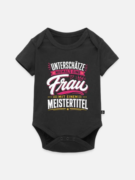 Keine Frau mit Meistertitel - Baby Premium Kurzarmbody - Schwarz