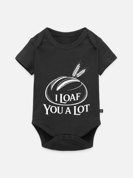 I Loaf You A Lot - Baby Premium Kurzarmbody - Schwarz