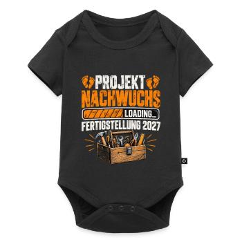 Projekt Nachwuchs Loading – Fertigstellung 2027 - Baby Premium Kurzarmbody - Schwarz - Vorne