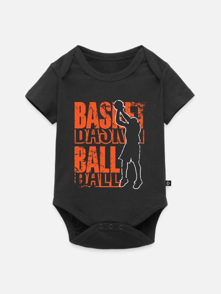 Basketball - Baby Premium Kurzarmbody - Schwarz