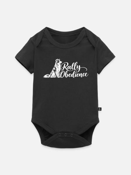 Rally Obedience – Border Collie - Baby Premium Kurzarmbody - Schwarz