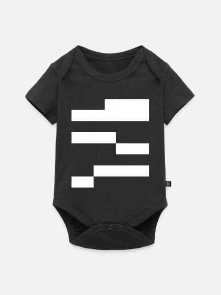 Geometrische Noir-Muster - Baby Premium Kurzarmbody - Schwarz