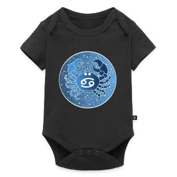 Tierkreiszeichen: Krebs - Baby Premium Kurzarmbody - Schwarz - Vorne