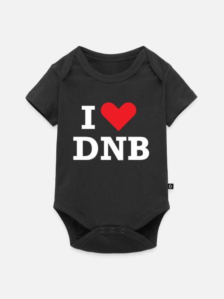 Ich liebe DNB-Musik - Baby Premium Kurzarmbody - Schwarz