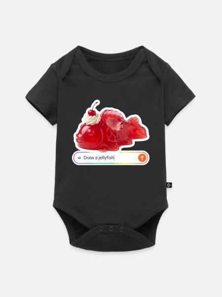 NOAI Quallen - Baby Premium Kurzarmbody - Schwarz