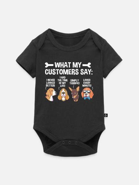Hundefriseur - Baby Premium Kurzarmbody - Schwarz
