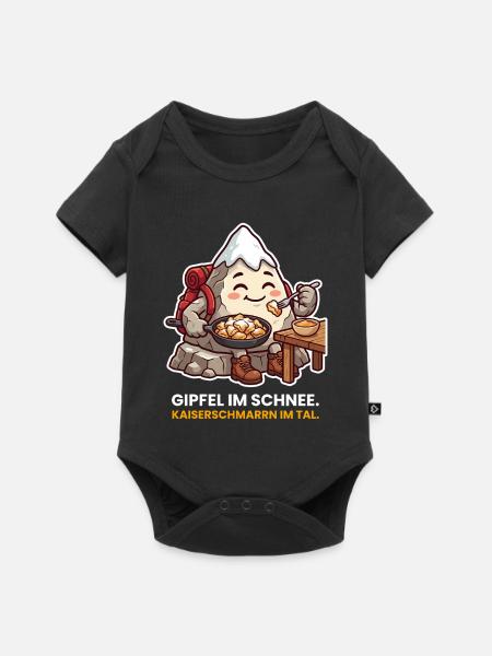 Gipfel im Schnee Kaiserschmarrn - Baby Premium Kurzarmbody - Schwarz