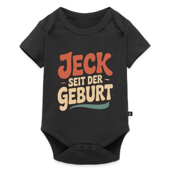 Jeck seit der Geburt Kölner Karneval Rosenmontag - Baby Premium Kurzarmbody - Schwarz - Vorne