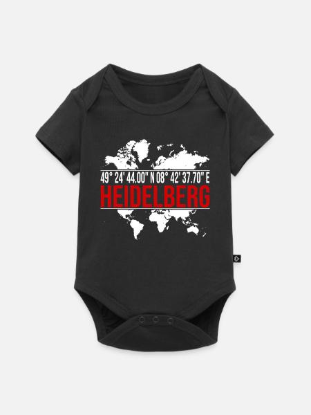 Heidelberg - Baby Premium Kurzarmbody - Schwarz
