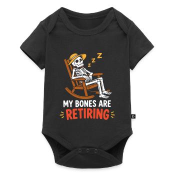 Meine Knochen gehen in Rente - Baby Premium Kurzarmbody - Schwarz - Vorne