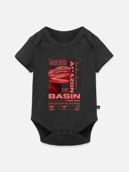 Smaragdbaumboa-Schlangenbesitzer und Reptilienhalter - Baby Premium Kurzarmbody - Schwarz