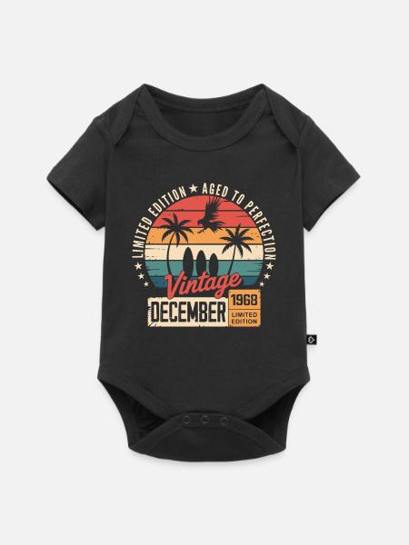 Limitierte Auflage Dezember 1968 - Baby Premium Kurzarmbody - Schwarz