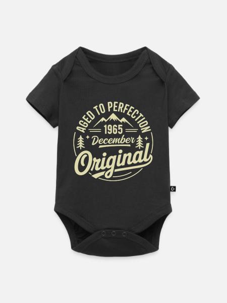 Dezember 1965 - Baby Premium Kurzarmbody - Schwarz