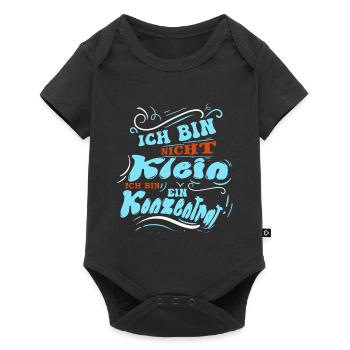 Ich bin nicht klein Ich bin ein Konzentrat Spruch  - Baby Premium Kurzarmbody - Schwarz - Vorne