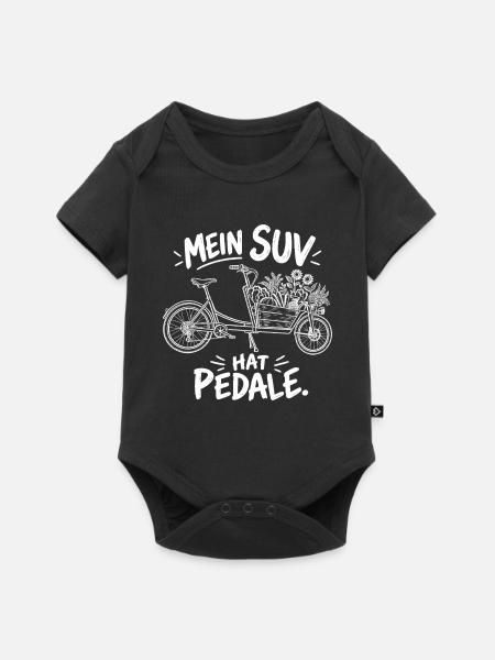 Mein SUV hat Pedale - Baby Premium Kurzarmbody - Schwarz