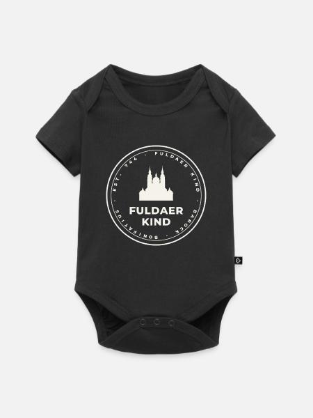 Fuldaer Kind Badge – Barockstadt Fulda - Baby Premium Kurzarmbody - Schwarz