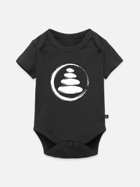 Zen Steine Balance - Baby Premium Kurzarmbody - Schwarz