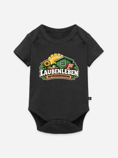 Laubenleben Wochenendfreuden - Baby Premium Kurzarmbody - Schwarz