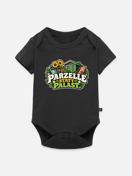 Parzelle statt Palast - Baby Premium Kurzarmbody - Schwarz