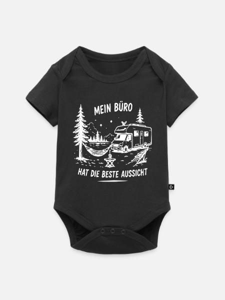 Büro mit Aussicht am See - Baby Premium Kurzarmbody - Schwarz