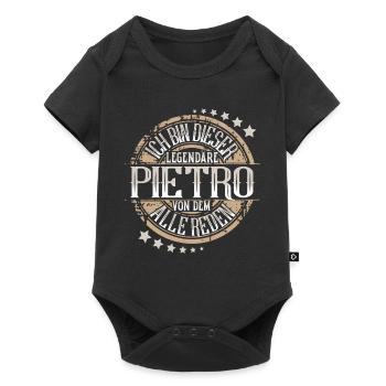 Pietro - Baby Premium Kurzarmbody - Schwarz - Vorne