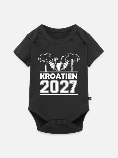 Kroatien 2021 Stranddrink - Baby Premium Kurzarmbody - Schwarz