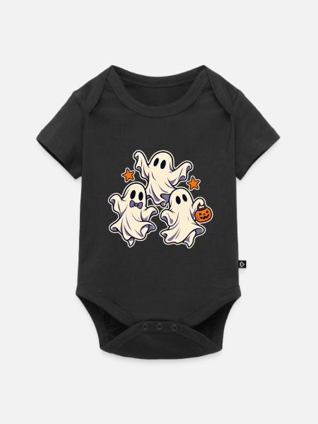 Drei tanzende Geister - Baby Premium Kurzarmbody - Schwarz