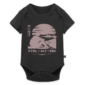 Neue Horizonte: CTRL ALT ESC Retro-Szene - Baby Premium Kurzarmbody - Schwarz - Vorne