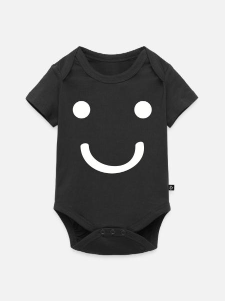 Smileface - Baby Premium Kurzarmbody - Schwarz