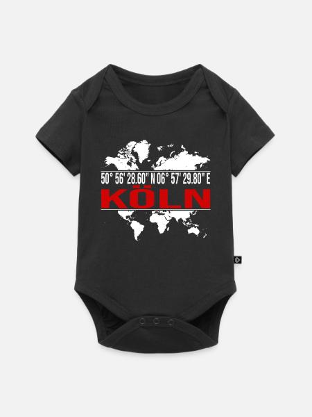 Köln - Baby Premium Kurzarmbody - Schwarz